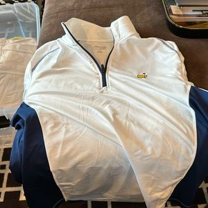 Masters Tech pullover, white with Blue